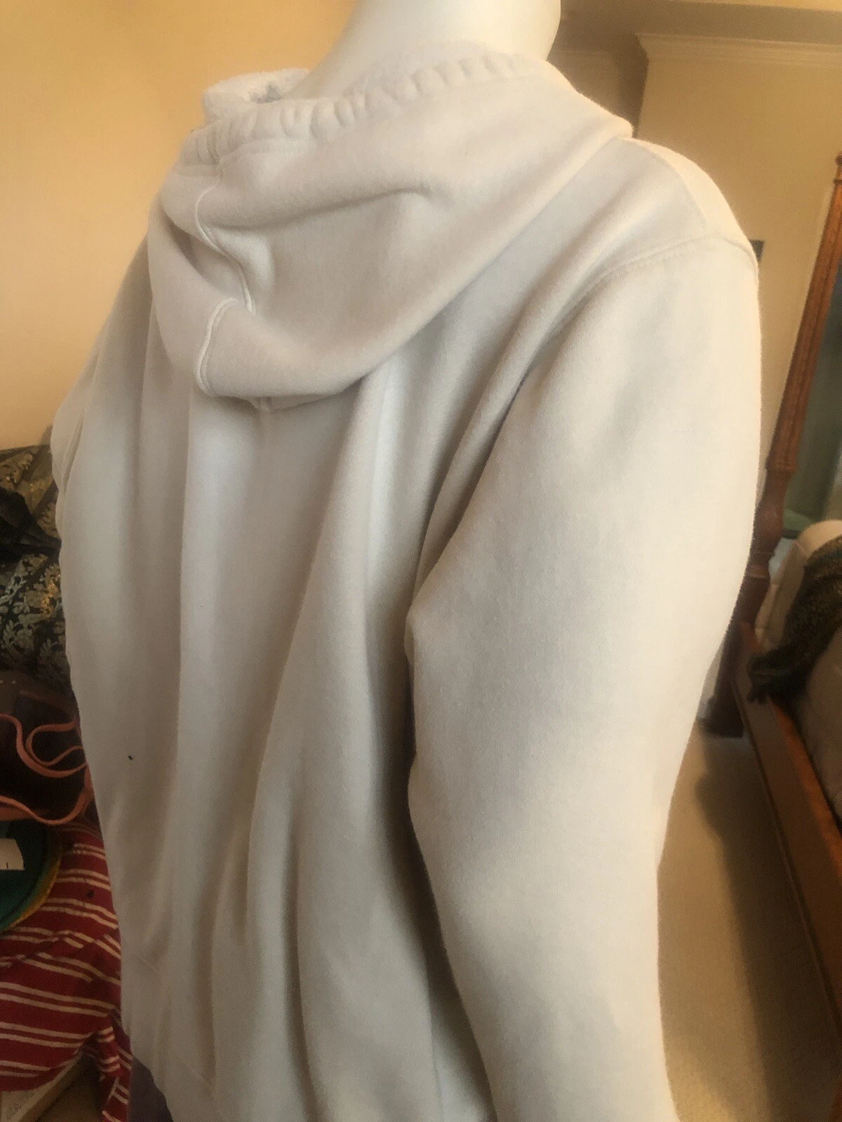 OFF WHITE Giacca con cappuccio manica lunga in pile bianco sporco MINNIE MO di Parchi Disney taglia 1X