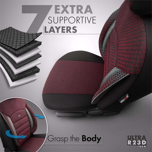 Premium Car Seat Covers, Burgandy For Volkswagen CADDY mk4 Box 2015-2019 - Picture 7 of 9