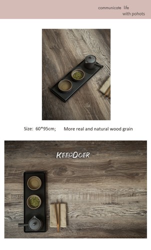 Vintage Elm Old Wood Grain Photography Backdrop Background PVC Paper For Food - Picture 2 of 10