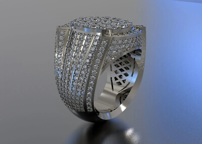 Verlobungsring 2,00 kt Rundschliff VVS1 Diamant Pinky 14 K Weißgold Oberfläche