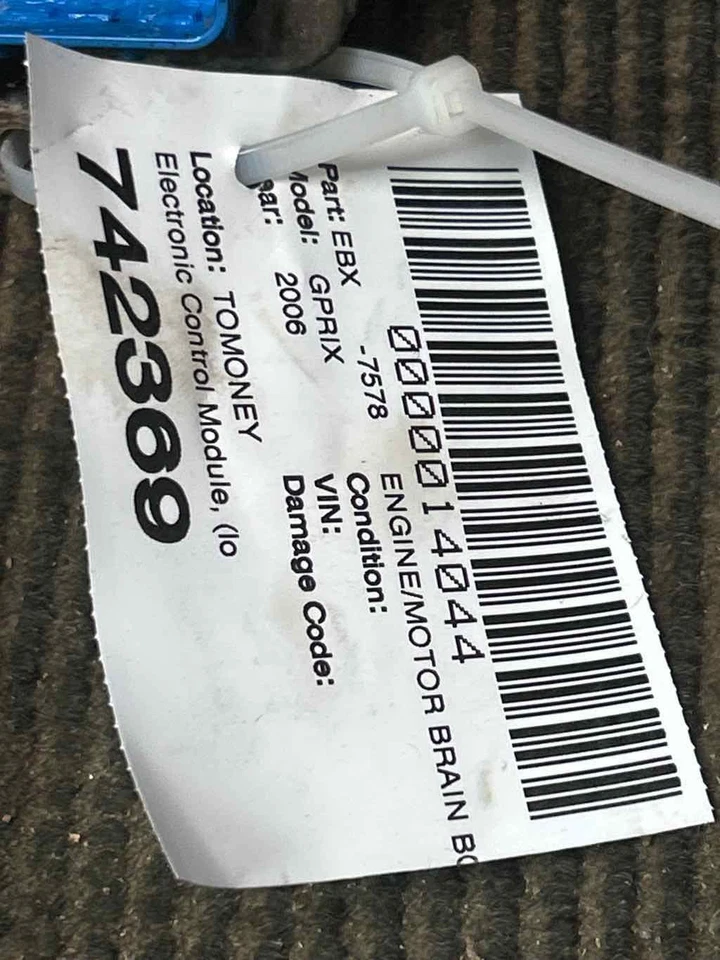 Fits 2005-06 PONTIAC GRAND PRIX Eng Brain Box VIN:2G2WC58C961101200 OEM:12596 Foto 3 de 3