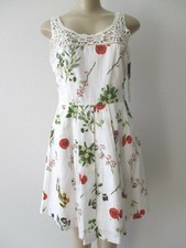 BB Dakota Floral Sleeveless Dress White Multi Color Size 4 Knee Length New