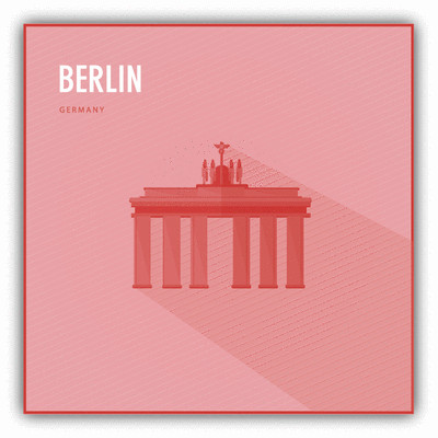 Brandenburg Gate Berlin Germany Travel Car Bumper Sticker Decal 5'' x 5''