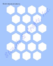 1.40" HONEYCOMB STENCIL BEEHIVE HEXAGON PAINT COLOR PATTERN ART TEMPLATE NEW 3