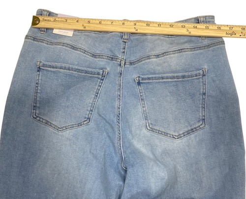 NWT Wax Mom Jeans Collection Womens 16 Light Blue High Waisted Skinny Stretch - Picture 11 of 17