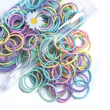 Small Hair Elastics For Girls Soft And Comfy Rubber Bands 100 Pcs Hair Ties Mult