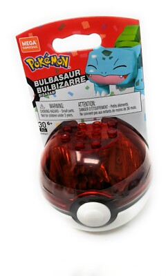 BULBASAUR Mega Construx Pokemon Red Translucent Pokeball 30 PCS GVK61 2020 | eBay