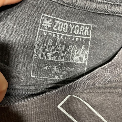 VTG Zoo York Shirt Skate Surf Cruise Black faded Y2K L Light Comfort Gym USED - Picture 4 of 7