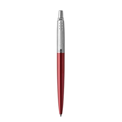 Parker Jotter Ballpoint Pen, Kensington Red & Chrome, New In Package, Blue Ink