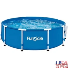 Outdoor Round Above Ground Swimming Pool Set W/ Skimmer Filter Pump 5 Person New