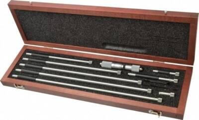 Starrett 4 to 32'' Range, Satin Chrome Coated, Mechanical Inside Tubular Micro...