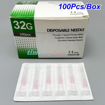 100pcs Assorted 34G-30G Ultra-Fine Painless Beauty Tattoo Needles for Precision