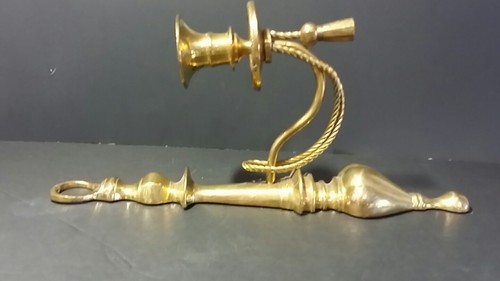 PAIR Vintage Brass Tassel Rope Wall Sconces - Mid Century - 12" tall - Picture 7 of 9