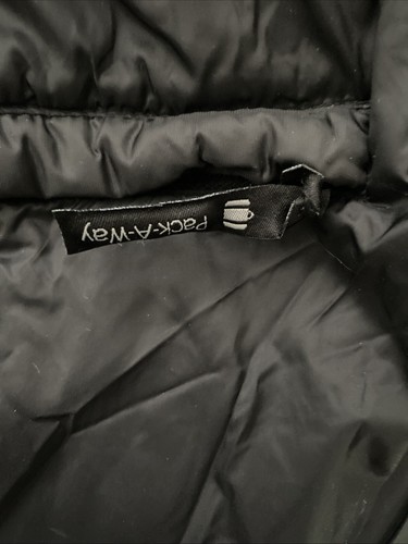 TUMI Mens Sz S Black Pack-A-Way Goose Down Puffer Jacket - Picture 14 of 21