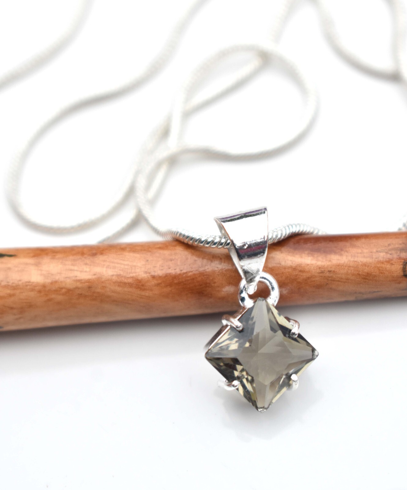 Smoky Quartz 925 Sterling Silver Gemstone Handmade Unique Gift Women Necklace-18
