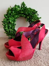 POETIC LICENCE Red Sparkle Dorothy Wizard of Oz High Heel Shoes Sz 6.5 👣ks2