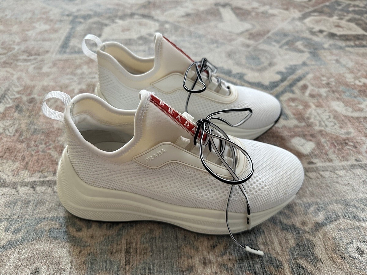 PRADA サイズ36 中古・古着通販】PRADA (プラダ) ロゴローカットスニーカー