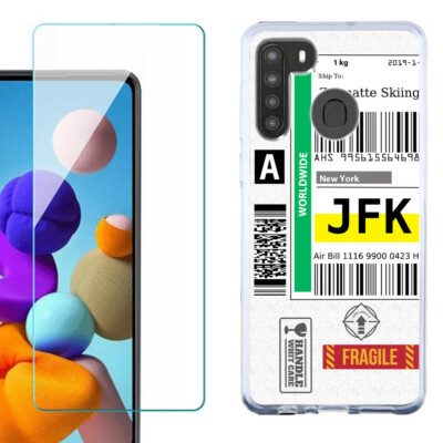 For Samsung Galaxy A21 Slim Case, Tempered Glass - Mail / New York