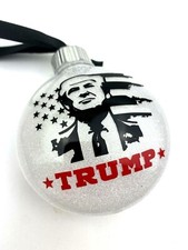 Donald Trump Christmas Ornament holiday tree hanging gift plastic glitter