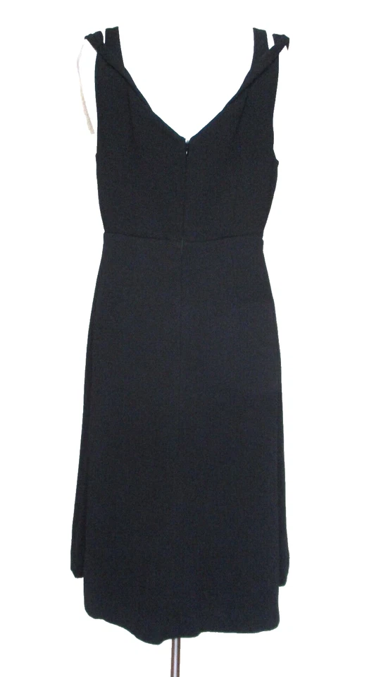 Vestido Carven Lys Talla 42 Mujer Negro Doble Correa Recorte Cerradura Sin Mangas Foto 4 de 4