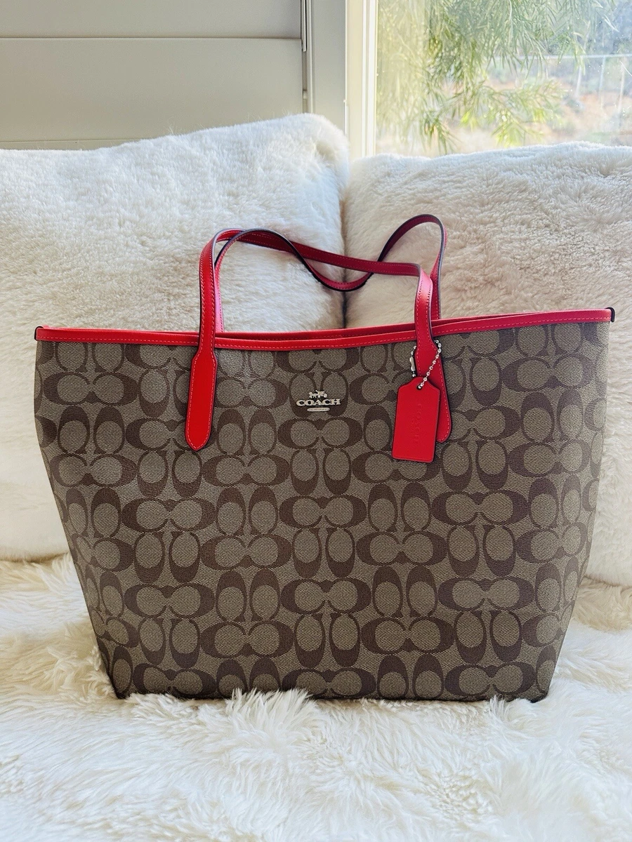 Coach Signature Red Tote for sale | eBay