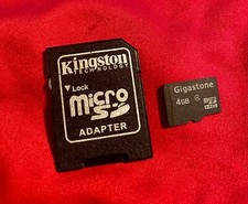 Gigastone 4GB Micro SDHC Class 4 Memory Card w/Kingston Adapter