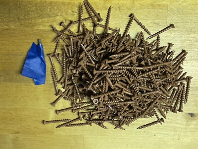#8 x 1-5/8 in Red Torx Flat-Head Wood Deck Screw 1.8lbs Free Driver Bit Included