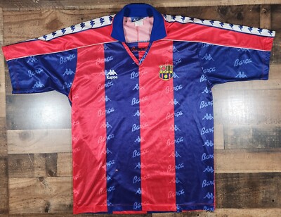 Vintage 90s Kappa 95/97 Barcelona Soccer Jersey Men Medium Vintage 90s Kappa 95/97 Barcelona Soccer Jersey Men Medium