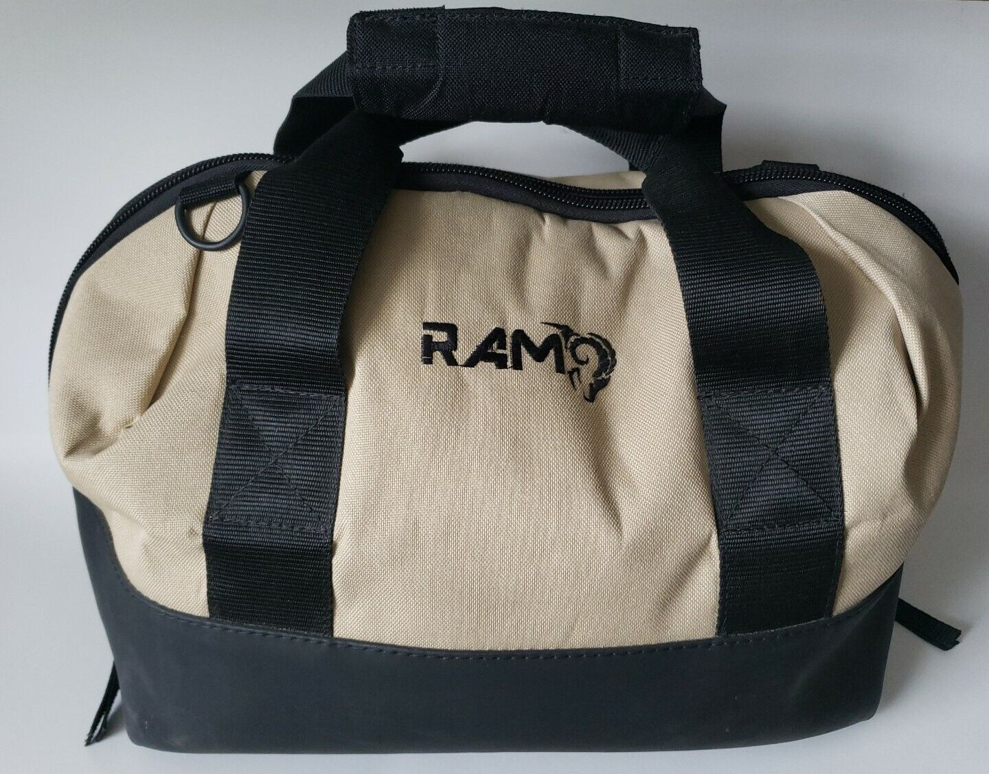 Dodge Ram Duffel Bag Tan & Black Gem