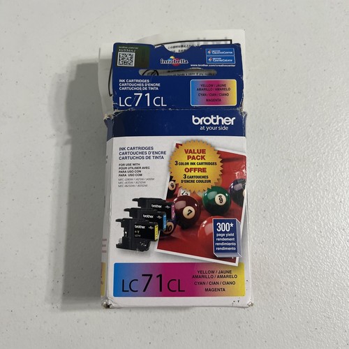 Genuine Brother LC71CL Color Ink Cartridge - Magenta Cyan Yellow 05/2024 New