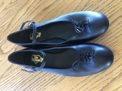 Two Stepper Black Dance Shoes 9N Flat Mary Jane