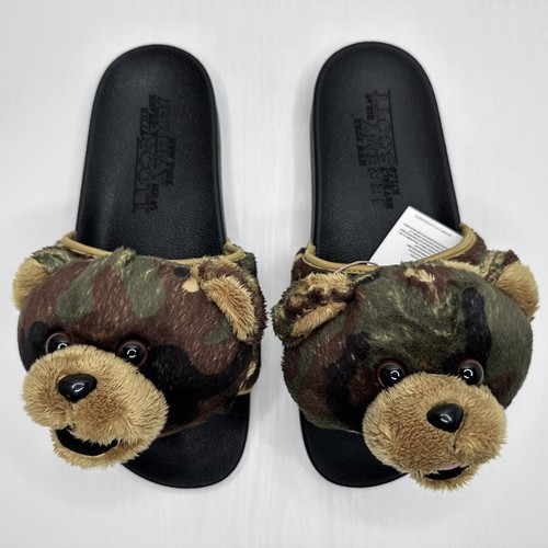 Adidas x Jeremy Scott Adilette Teddy Camo Slides US Size M/9 W/10 H02882 NWT - Picture 4 of 8