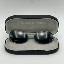 Polar Optics Clip On Sunglasses Expand Over Clip on w/ Hard Case Lens Gray