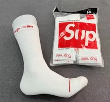 (FOUR PACK) Supreme Hanes Comfort Crew Socks Size 6-12 White New