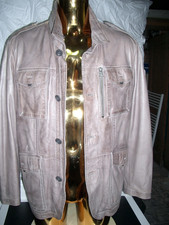 PIERRE CARDIN LEDER JACKE GR. 50 GRAU 