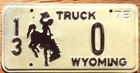 Item photo. Show Listing Details page. Listing 1978 Wyoming License Plate Number 0 Tag