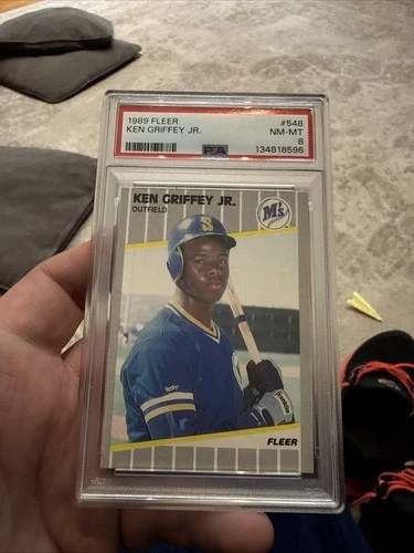 1989 Fleer Ken Griffey Jr #548 (RC) NM-MT PSA 8