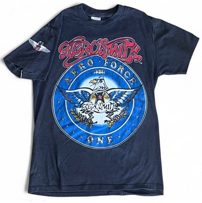 Vintage Aerosmith Aero Force One 87-88 Tour Shirt Rare Size Medium