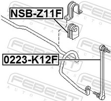 Für FEBEST NSB-Z11F FRONT STABILIZER BAR BUSH D18
