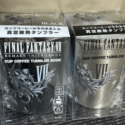 Final Fantasy 7 Remake Tumbler 2-Piece Set Black & Silver New Sealed