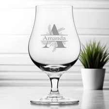 Personalised Engraved Any Initial Single Malt Whisky Glass 6.75oz (20cl)