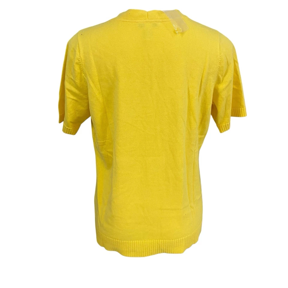 Isaac Mizrahi Cárdigan Suéter Mujer Medio Amarillo Oficina Trabajo Negocios Primavera Foto 2 de 4