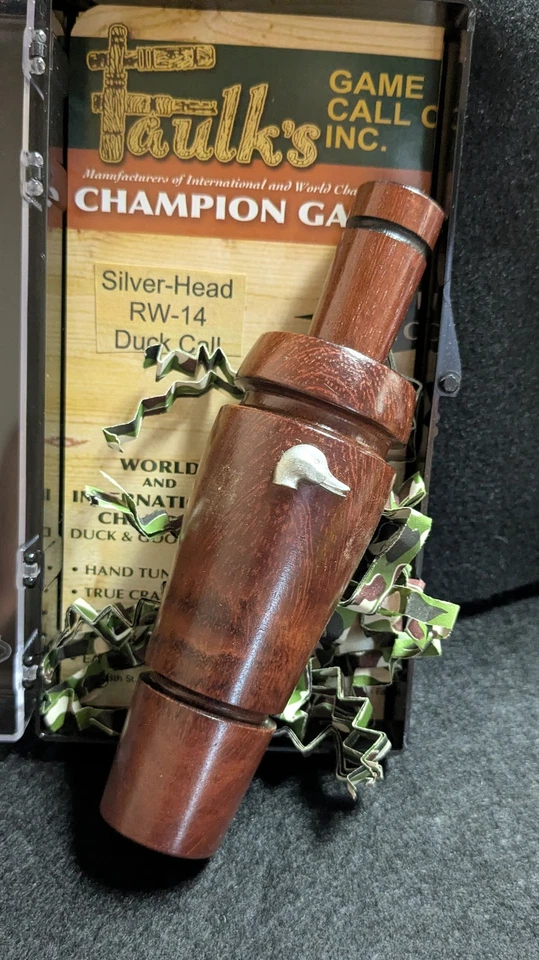 Faulk's Game Call-Vintage Set #44 Siler-Head RW-14 Duck Call - Image 2 of 2