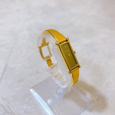 GUCCI 1500L Watch Gold Dial Swiss Rectangle Womens Watch GUCCI 1500L Watch Gold Dial Swiss Rectangle Womens Watch