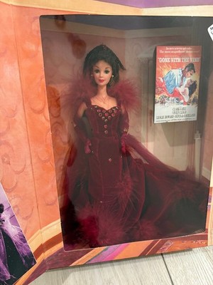 1994 GWTW Gone with the Wind Scarlett O'Hara Barbie Red Dress 