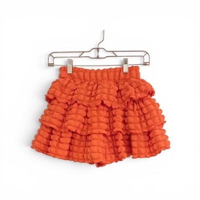 Erge NWT Orange Tiered Ruffle Skorts Girls Size Medium(Girls Size  10)