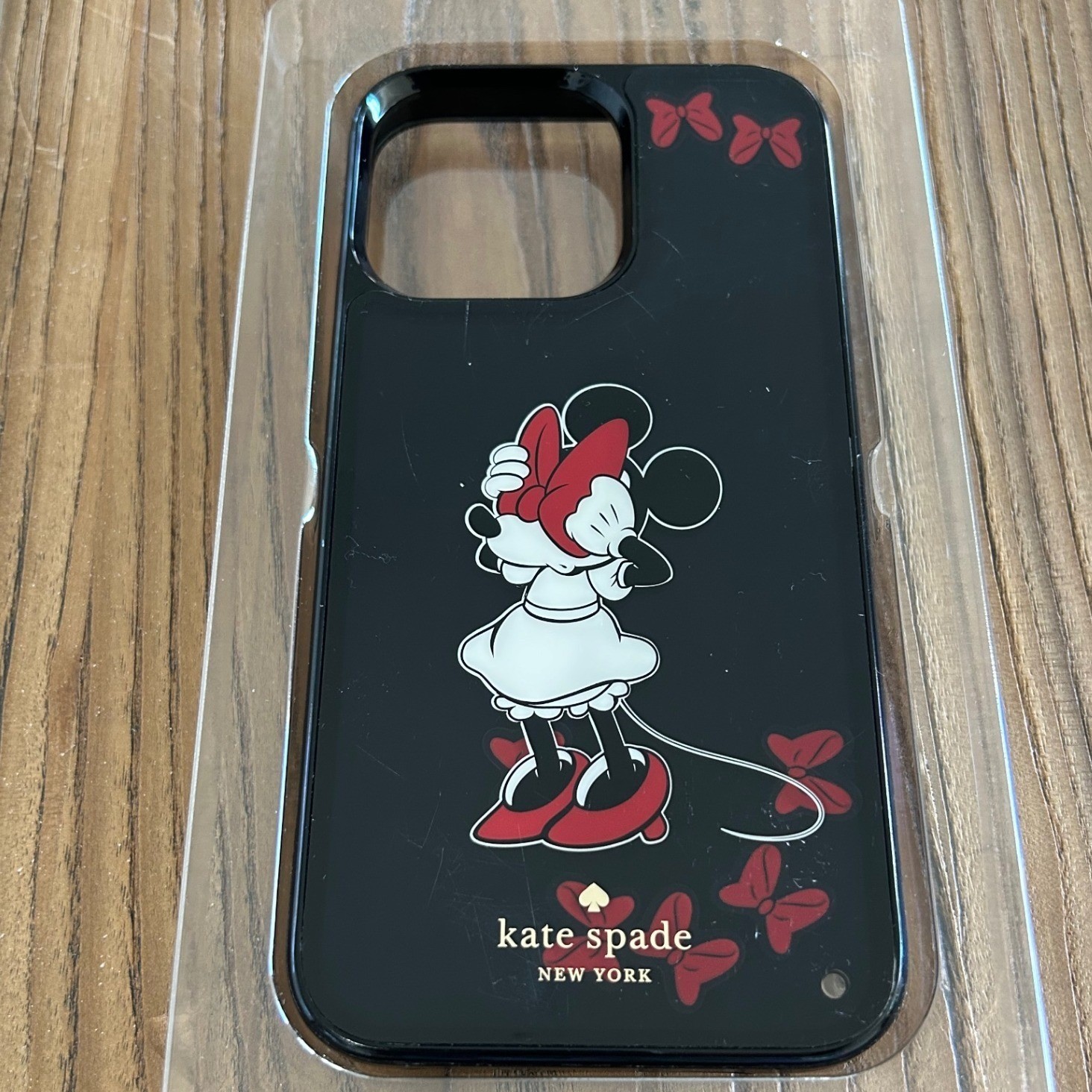 Kate Spade New York Disney Minnie Mouse Liquid iPhone Case 14 Pro Max Black Red
