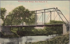 Wallkill River Bridge New Paltz New York NY Truss Hudson Valley Postcard