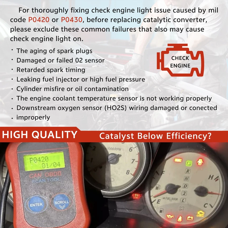 Exhaust Manifold Catalytic Converter For Hyundai Accent/Veloster Kia Rio 1.6L - Image 2 of 4
