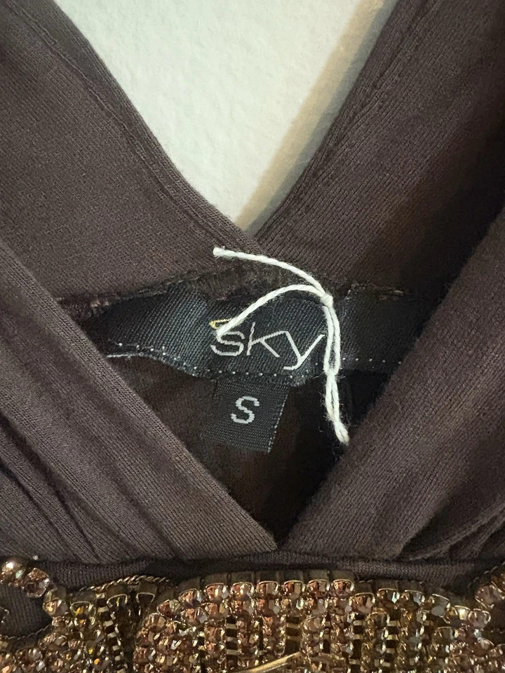 Новый с Ярлыками небо бренд женщин маленький верхний туника розового золота стразы блузка без рукавов - Изображение 3 из 4